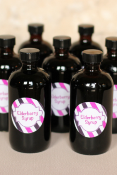 Flu prevention with homemade elderberry syrup