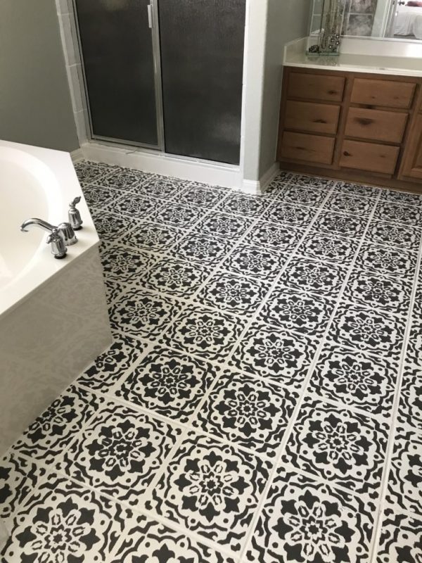 How I Painted My Ugly Tile Floor With Stunning Results Rooted Childhood