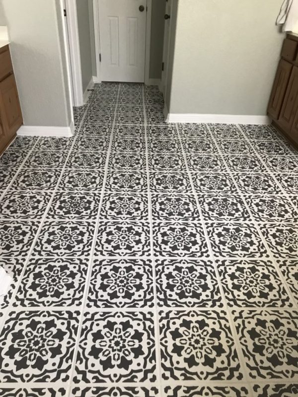 How I Painted My Ugly Tile Floor With Stunning Results Rooted Childhood