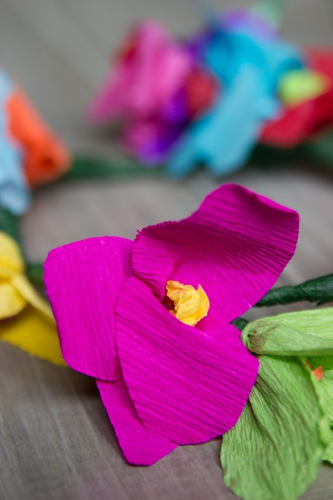 Easy DIY craft: Mexican-inspired paper flowers for flowers crowns