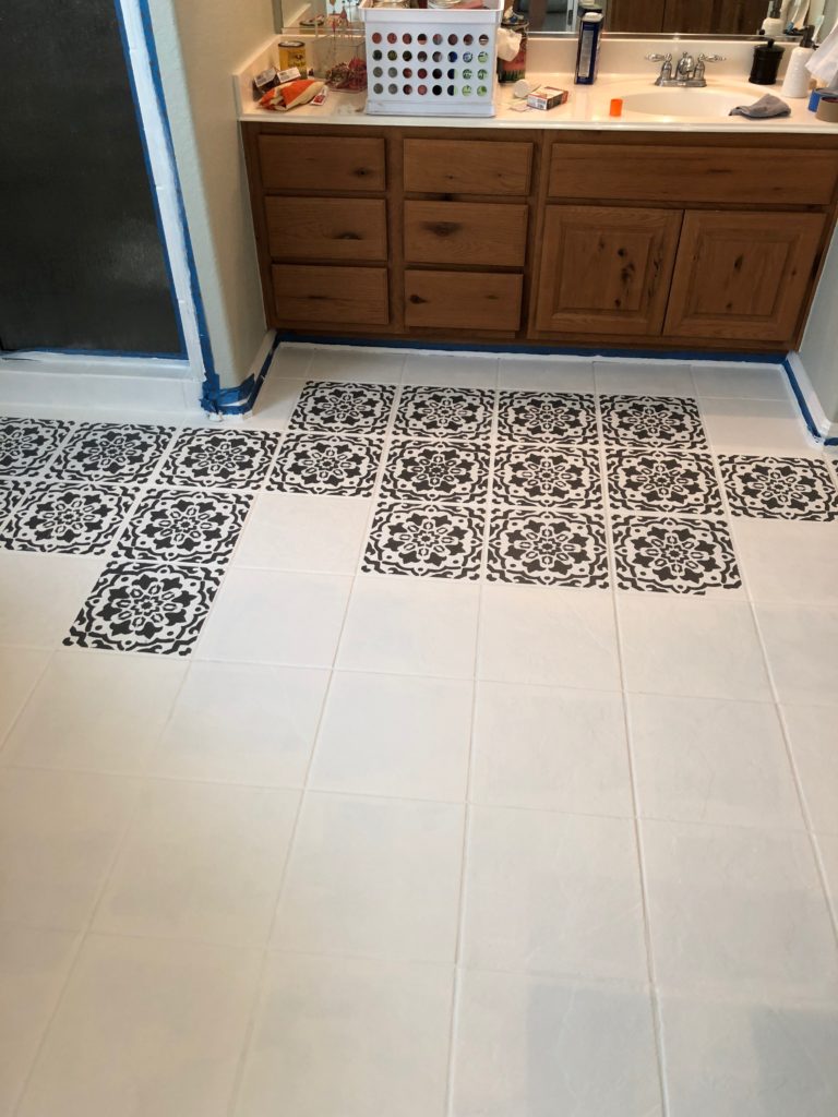How I Painted My Ugly Tile Floor With Stunning Results Rooted Childhood