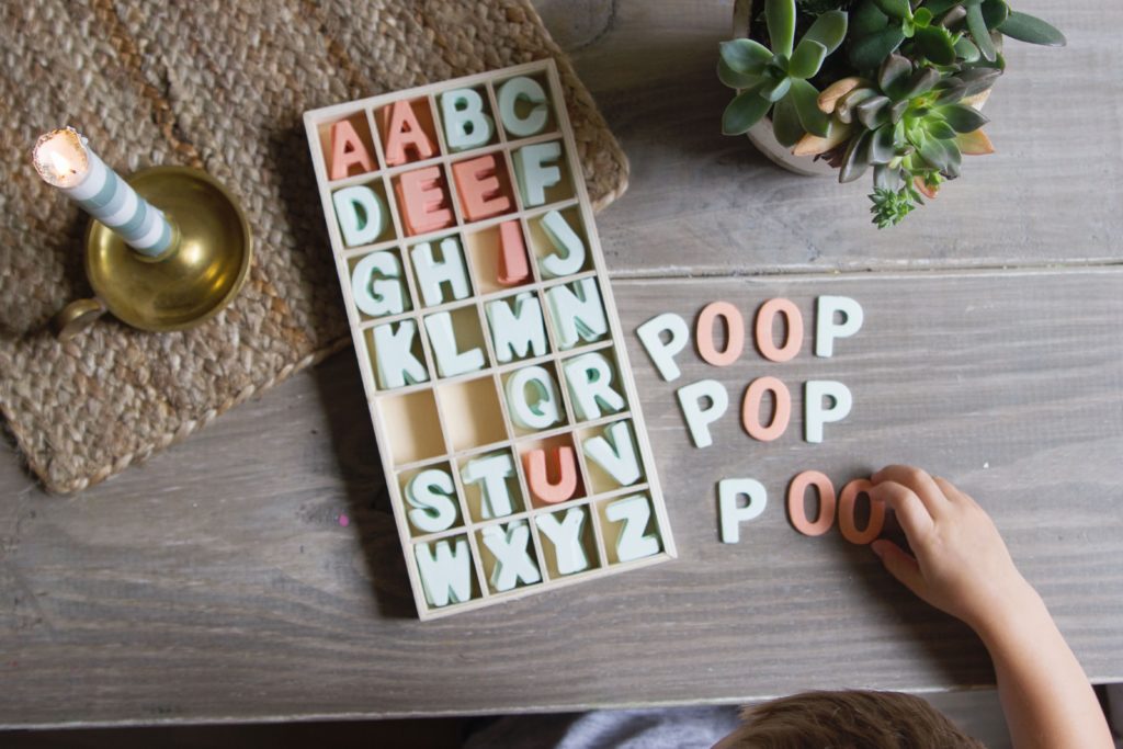 teaching the alphabet the Charlotte Mason way with word building 