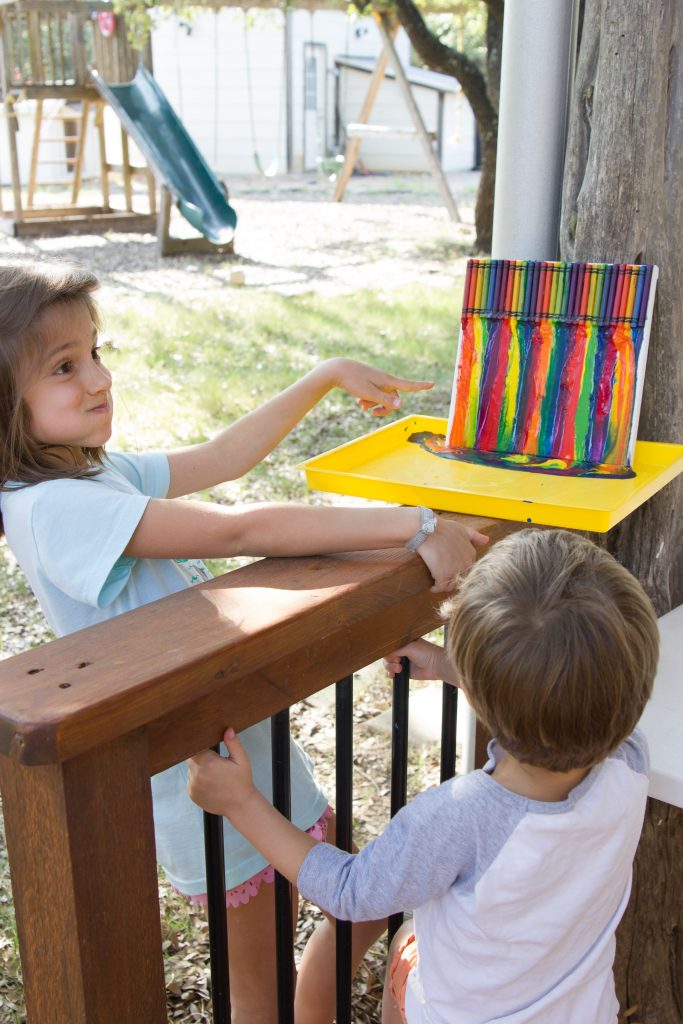 Sun Melted Crayon Art