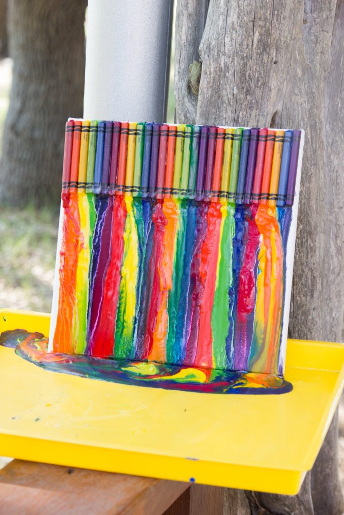 Sun Melted Crayon Art