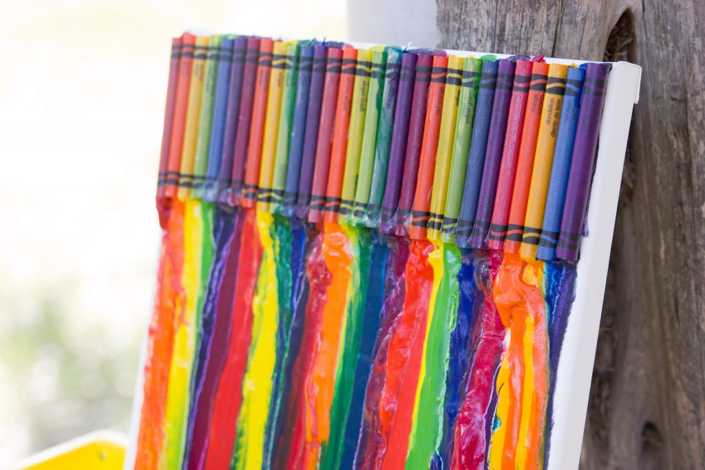 Sun Melted Crayon Art