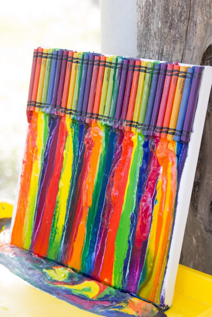 Sun Melted Crayon Art