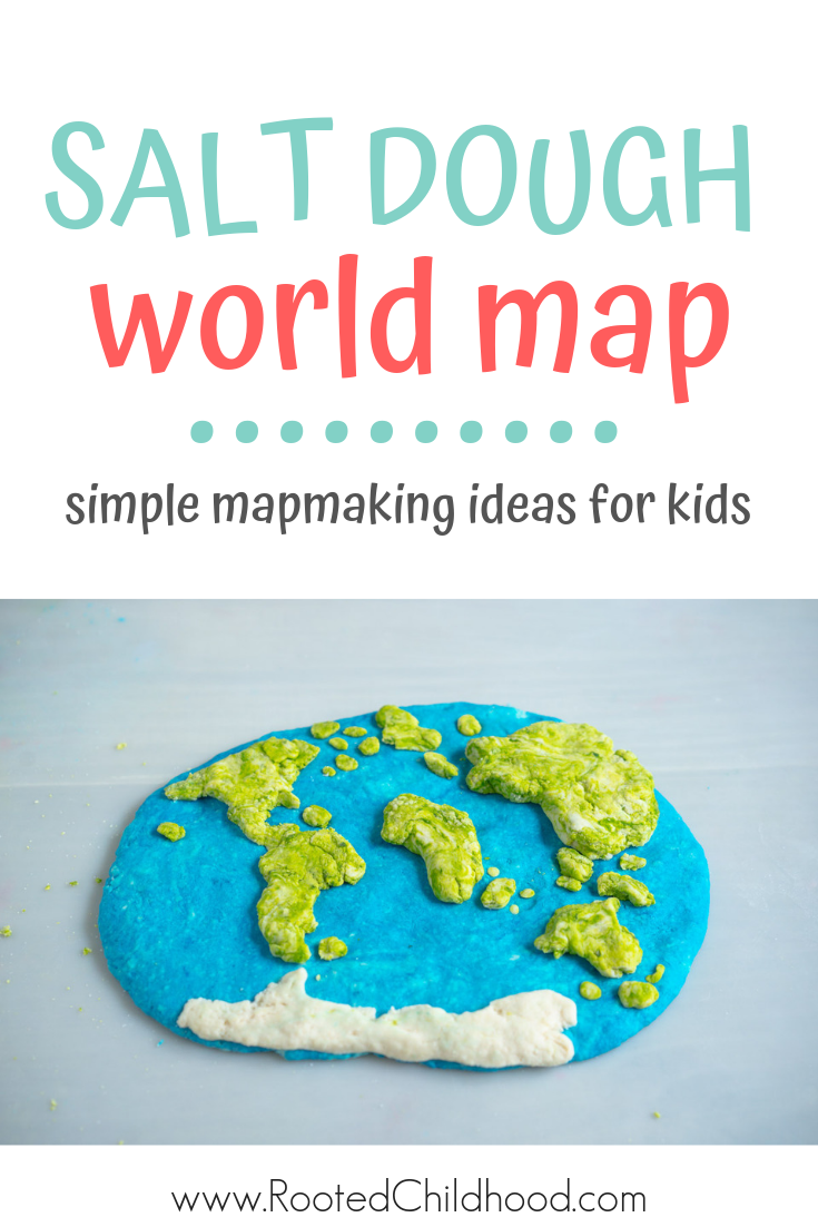 Salt And Flour Map Salt Dough World Map - Rooted Childhood