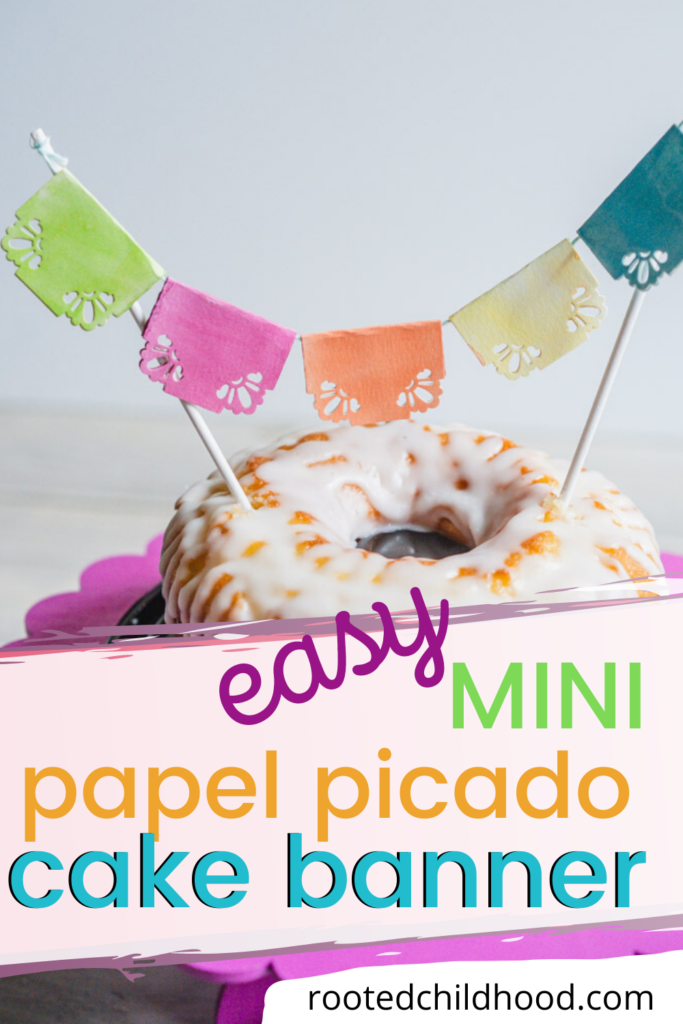 papel picado cake banner