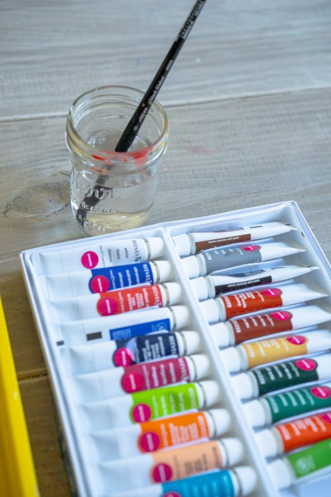 Watercolor paint for DIY papel picado banner