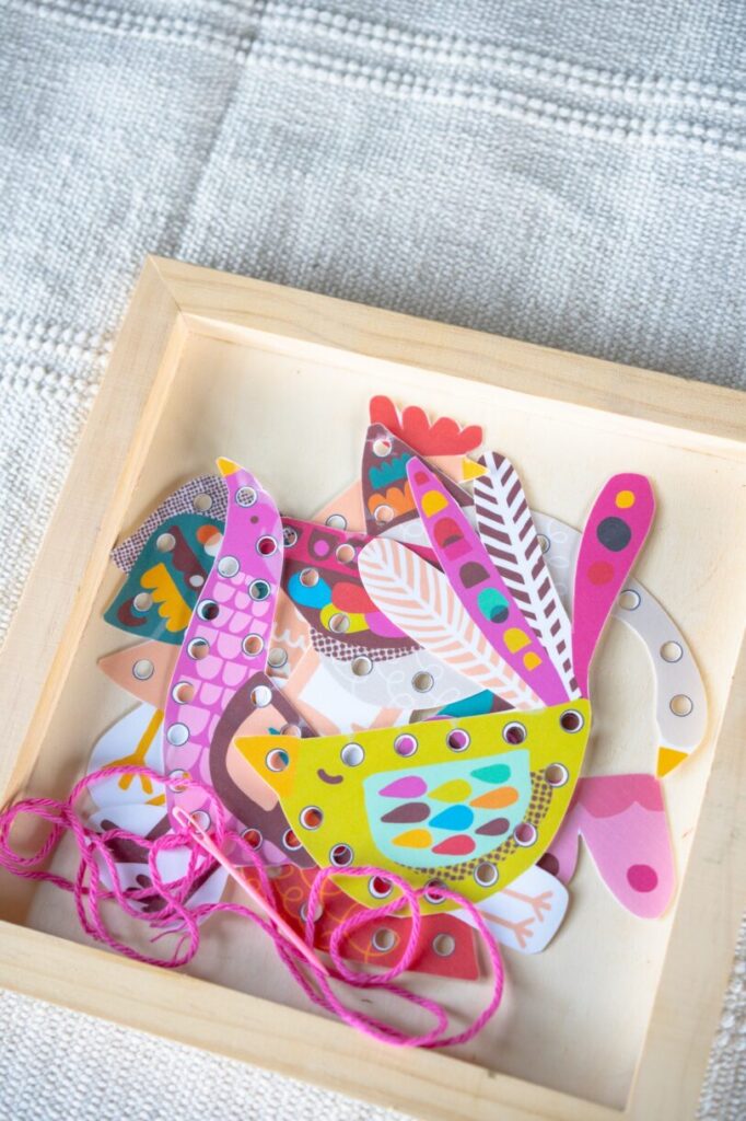 How to Use Lacing Cards {plus a free printable template!} - Rooted Childhood