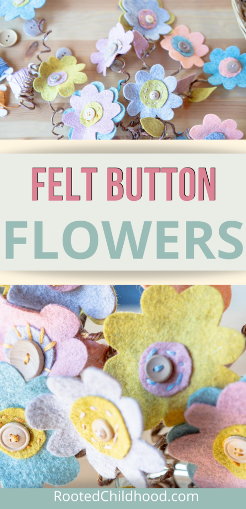 Felt Button Flowers