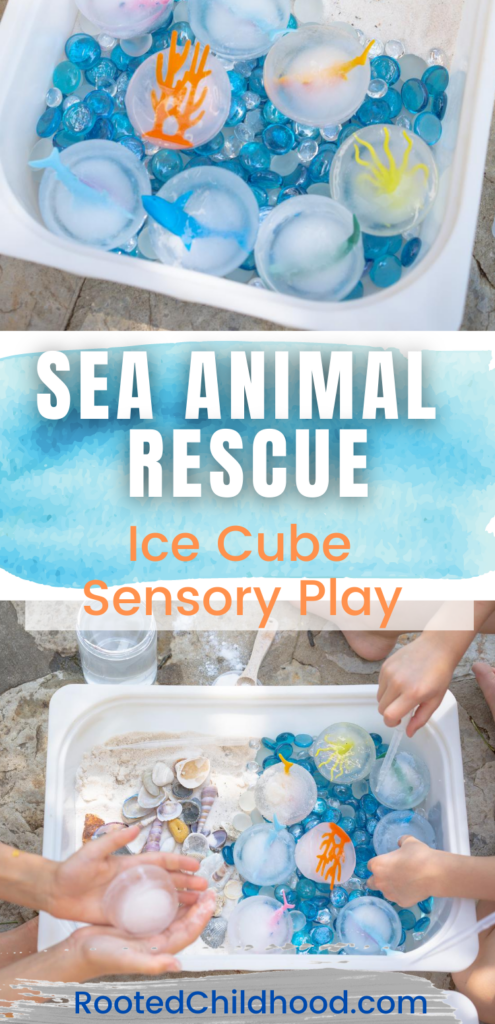 Sea Animal Rescue- Ice cube sensory play!