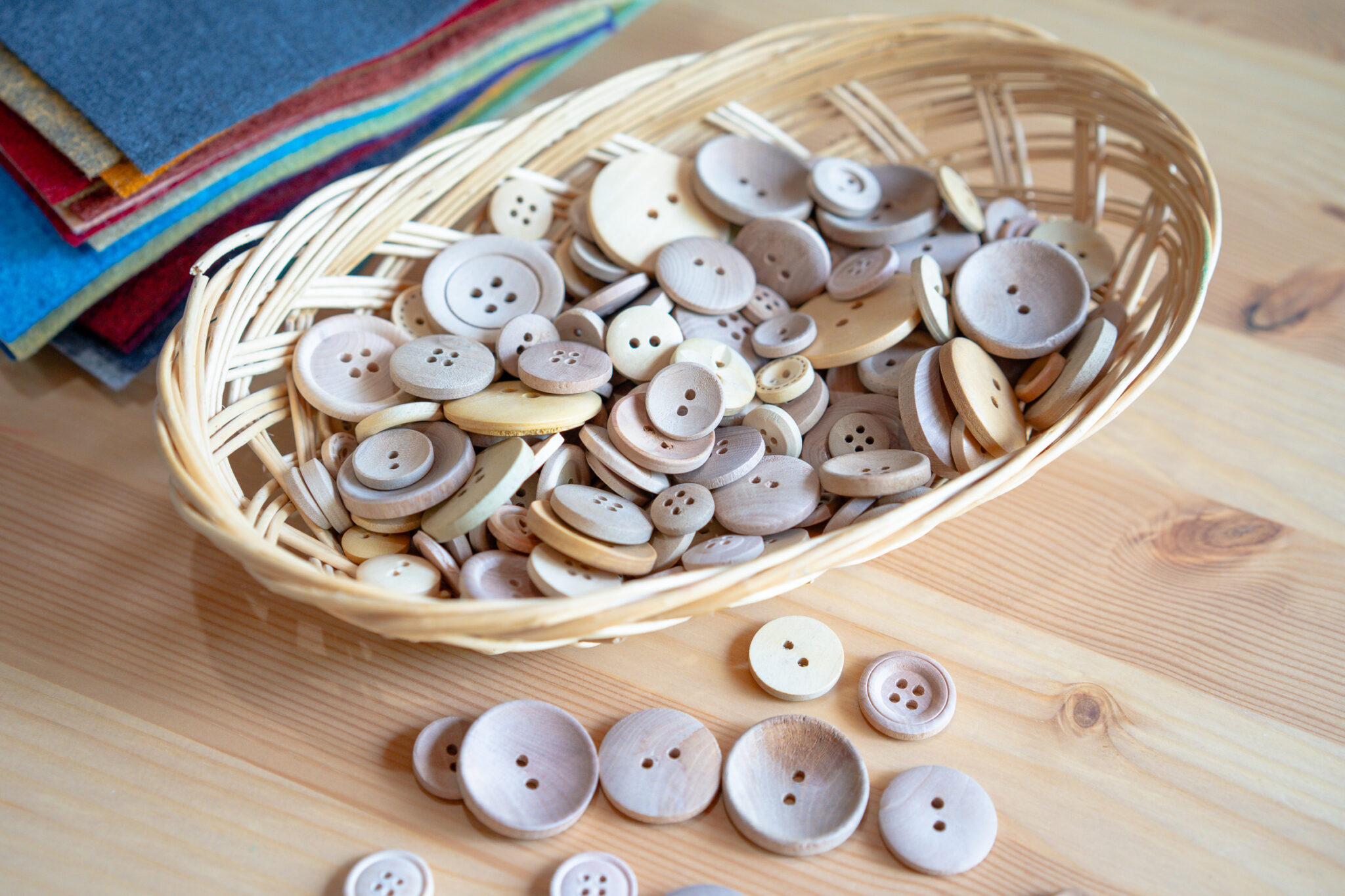 Felt Button Flowers- Easy Sewing Project for Kids - Rooted Childhood